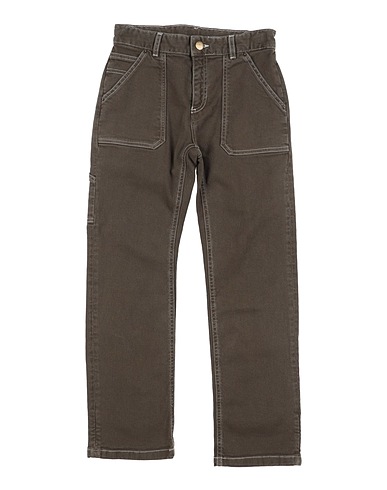 BONPOINT Denim pants Military green 98% Cotton, 2% Elastane