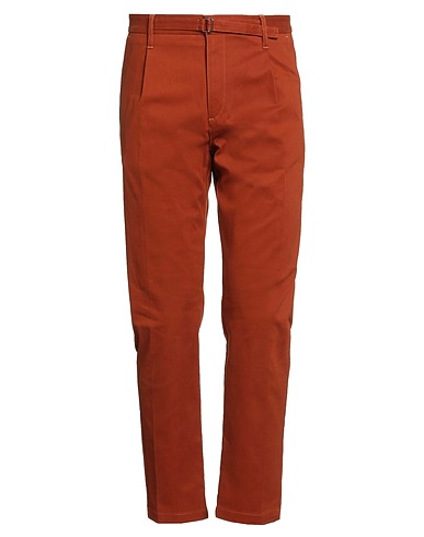 DANIELE ALESSANDRINI Casual trouser Tan 98% Cotton, 2% Elastane