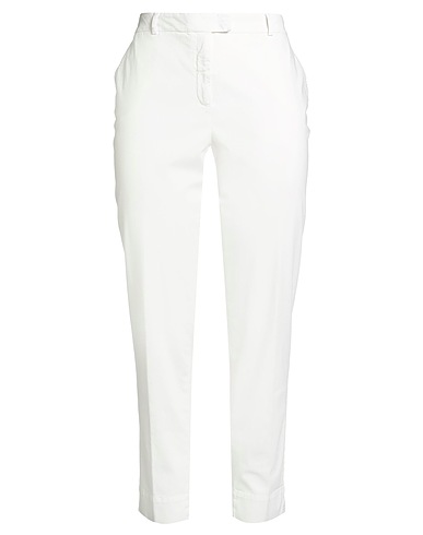 PESERICO Casual trouser White 98% Cotton, 2% Elastane