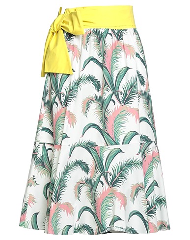 MAISON KITSUNÉ Midi skirt White 100% Cotton