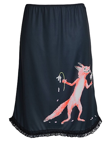 MAISON KITSUNÉ Midi-Rock Schwarz 100% Polyester
