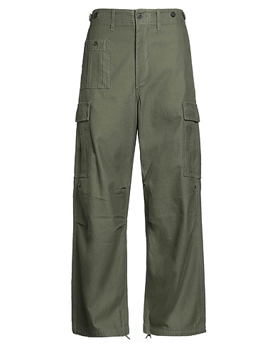 NIGEL CABOURN Pantalone Verde militare 100% Cotone