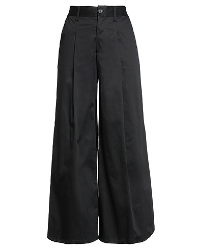ROSÉ A POIS Casual trouser Black 97% Cotton, 3% Elastane