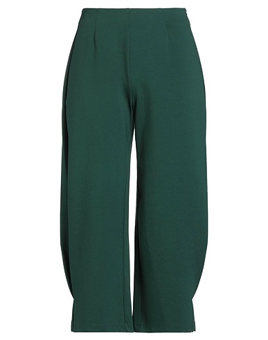 ROSÉ A POIS Casual trouser Emerald green 65% Viscose, 32% Nylon, 3% Elastane