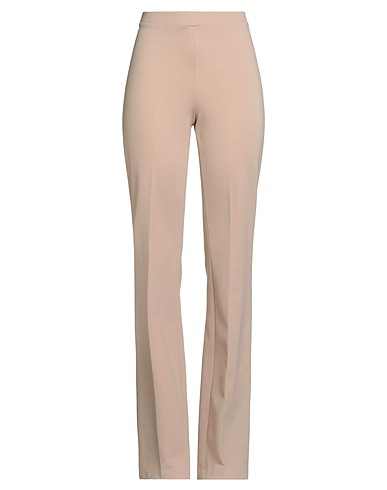 1-ONE Casual trouser Beige 65% Viscose, 30% Polyamide, 5% Elastane