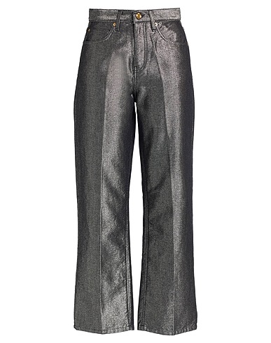 BRIGLIA 1949 Denim trousers Silver 70% Cotton, 20% Viscose, 10% Polyester