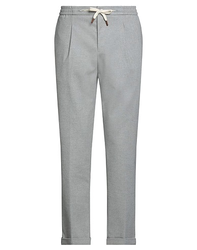 B SETTECENTO Casual pants Grey 46% Cotton, 39% Polyester, 14% Viscose, 1% Elastane