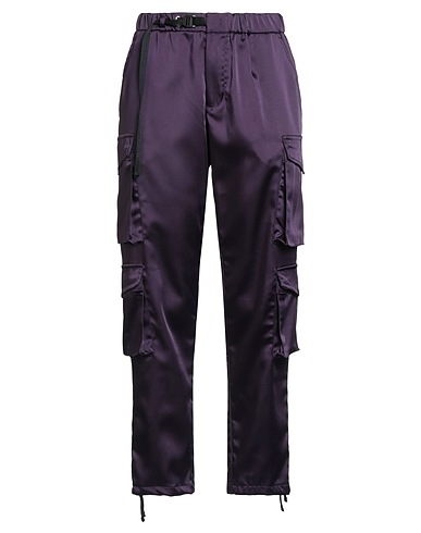 WHITE SAND Casual pants Dark purple 96% Polyester, 4% Elastane