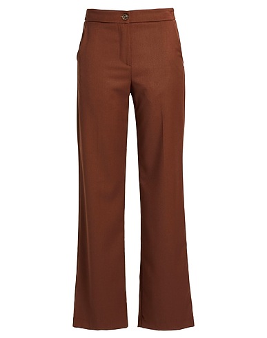 MÊME ROAD Casual pants Brown 66% Polyester, 31% Viscose, 3% Elastane
