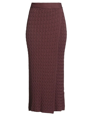 SILENCE LIMITED Gonna midi Cioccolato 53% Viscosa, 28% Poliestere, 19% Poliammide