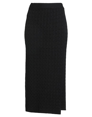 SILENCE LIMITED Gonna midi Nero 53% Viscosa, 28% Poliestere, 19% Poliammide