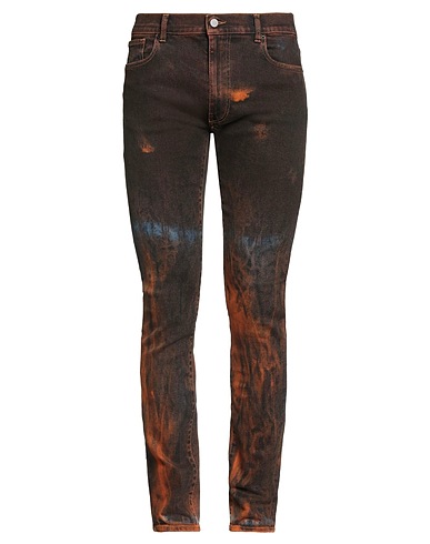 0123456789 Pantaloni jeans Ruggine 99% Cotone, 1% Elastan