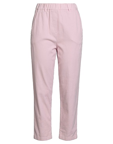 ALYSI Casual pants CRÈME Light pink 97% Cotton, 3% Elastane