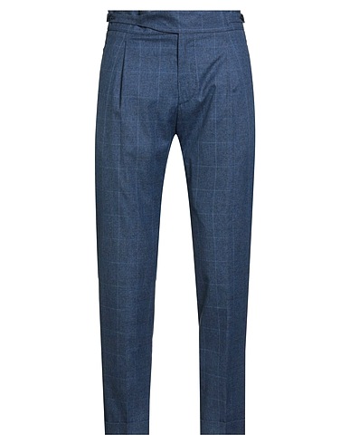 BERWICH Casual trouser Navy blue 50% Virgin Wool, 45% Cotton, 5% Silk