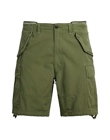 POLO RALPH LAUREN Shorts & Bermuda 8-INCH CLASSIC FIT RIPSTOP CARGO SHORT
 Military green 100% Cotton