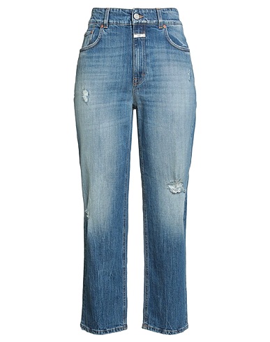 CLOSED Denim trousers Blue 76% Organic cotton, 14% Lyocell, 9% Linen, 1% Elastane