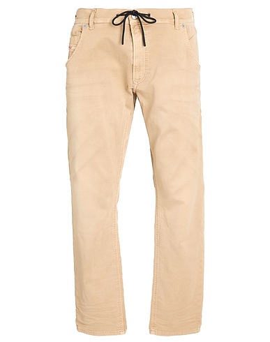 DIESEL Casual παντελόνι Χρώμα της άμμου 90% Βαμβάκι, 8% Πολυεστέρας, 2% Ελαστάνη, Δέρμα βοοειδών