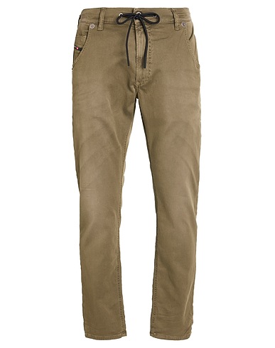 DIESEL Casual pants 90% Cotton, 8% Polyester, 2% Elastane, Cow leather