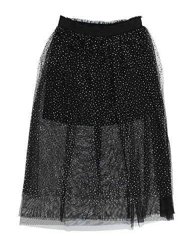 PATRIZIA PEPE Rock GIRL Schwarz 100% Polyester, Elastan, Polyamid, Aluminium