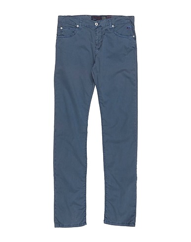 ROŸ ROGER'S Casual pants Slate blue 98% Cotton, 2% Elastane