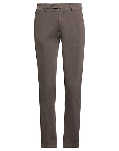 BRIGLIA 1949 Casual pants Dark brown 97% Cotton, 3% Elastane