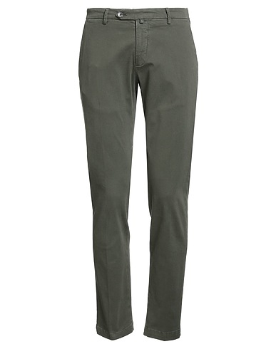 BRIGLIA 1949 Casual trouser Military green 97% Cotton, 3% Elastane
