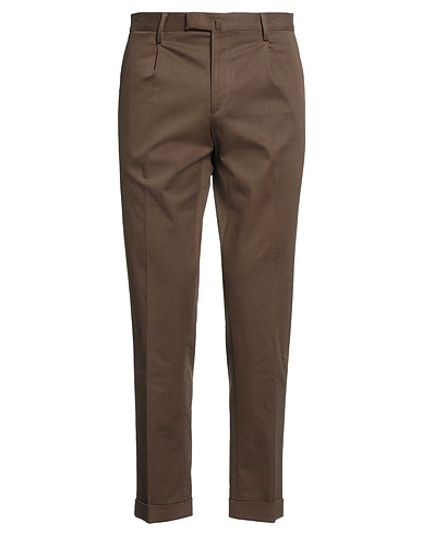 BRIGLIA 1949 Casual trouser Dark brown 97% Cotton, 3% Elastane