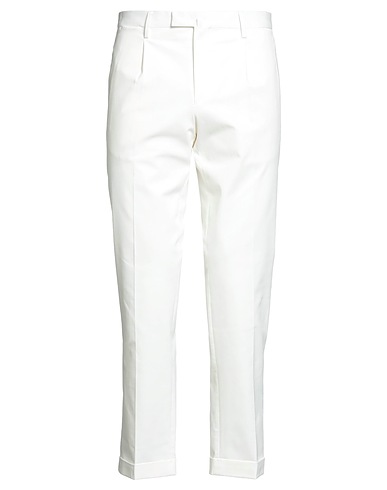 BRIGLIA 1949 Casual trouser Ivory 97% Cotton, 3% Elastane
