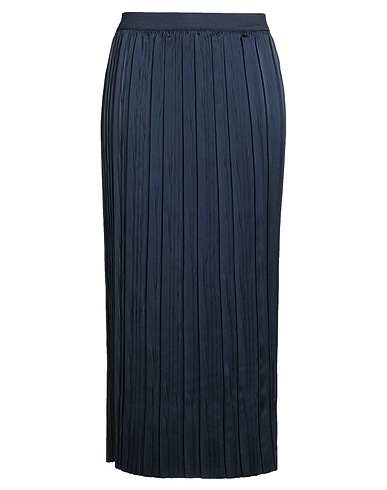 ROBERTO COLLINA Midi skirt Navy blue 97% Polyester, 3% Elastane