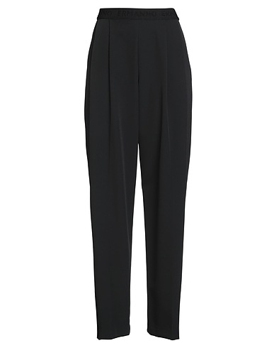 ERMANNO FIRENZE Casual pants Black 90% Polyester, 10% Elastane