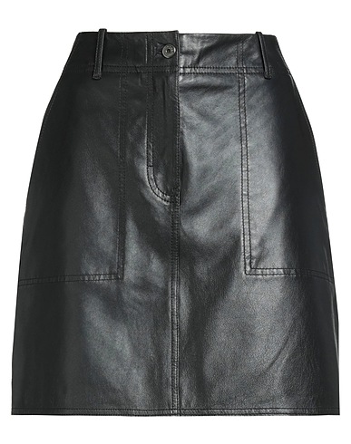 WEEKEND MAX MARA Mini skirt Black 100% Lambskin