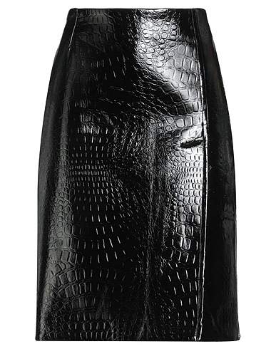 SPORTMAX Midi skirt Black 100% Viscose, Polyurethane