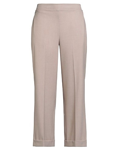 SHIRTAPORTER Casual trouser Light brown 63% Polyester, 34% Viscose, 3% Elastane