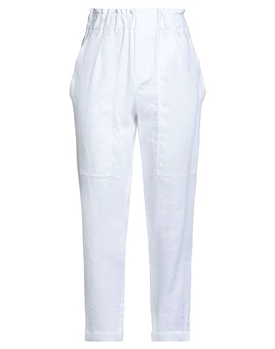DESPIRAL Casual pants White 100% Linen