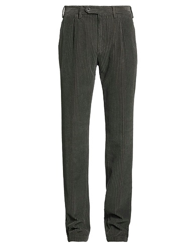LARDINI Casual pants Dark green 98% Cotton, 2% Elastane