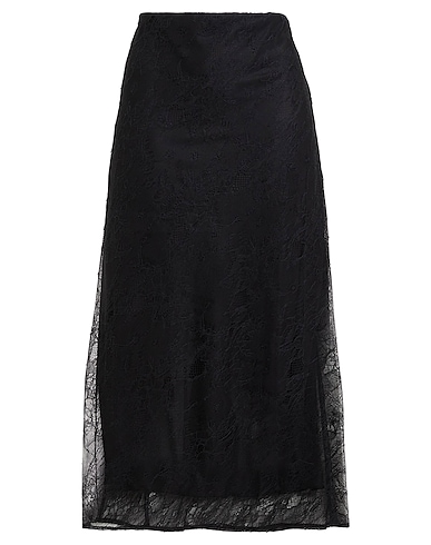 OTTOD'AME Midi skirt Black 100% Polyester