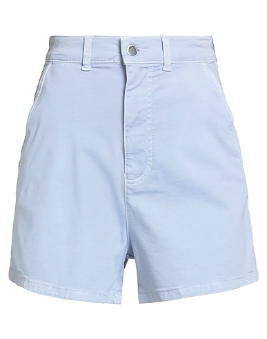 EMPORIO ARMANI Shorts & Bermuda Light blue 65% Cotton, 32% Viscose, 3% Elastane