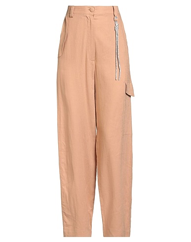 SOALLURE Casual pants CAMMELLO 55% Linen, 45% Viscose
