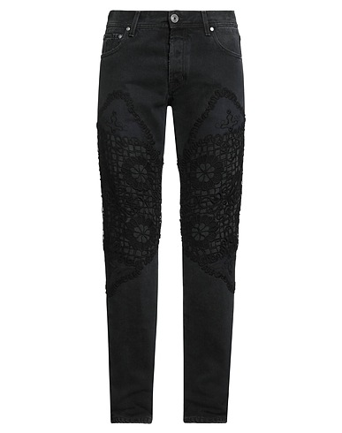 VICTORY GATE Denim trousers Black 100% Cotton