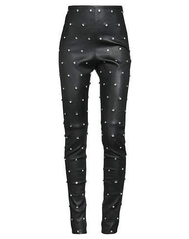ALEXANDRE VAUTHIER Leather trouser Black 100% Lambskin, Cotton, Elastane