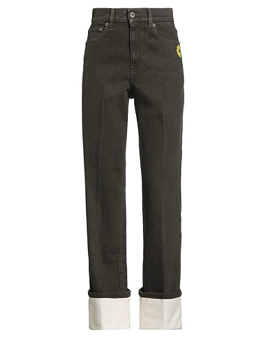 JW ANDERSON Denim pants Military green 99% Cotton, 1% Elastane