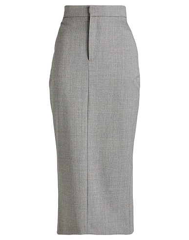 CHB CHRISTIAN BOARO Midi skirt Grey 97% Virgin Wool, 3% Lycra®