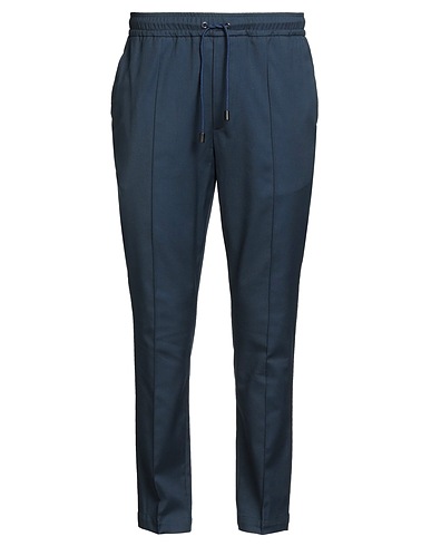 ISAIA Casual trouser Midnight blue 50% Wool, 48% Cotton, 2% Elastane