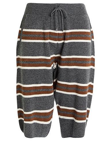 BRUNELLO CUCINELLI Shorts & Bermuda CASHMERE Charcoal 60% Virgin Wool, 30% Cashmere, 10% Silk