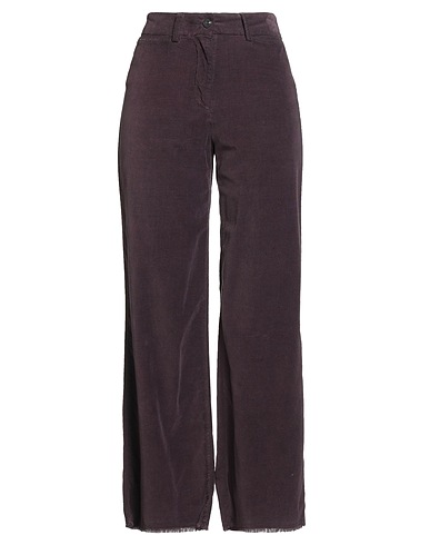 VIA MASINI 80 Casual pants Plum 98% Cotton, 2% Elastane