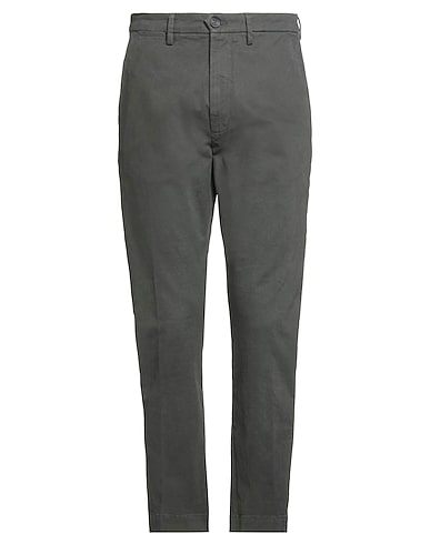 PENCE Casual trouser Dark green 97% Cotton, 3% Elastane