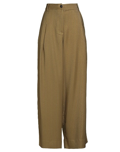 ESSENTIEL ANTWERP Casual trouser Sage green 62% Polyester, 36% Viscose, 2% Polyurethane