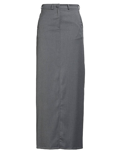 ACTUALEE Long skirt Grey 64% Polyester, 33% Viscose, 3% Elastane