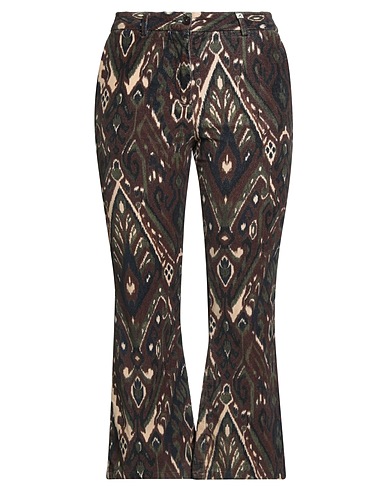 MYTHS Casual trouser Dark brown 97% Cotton, 3% Elastane