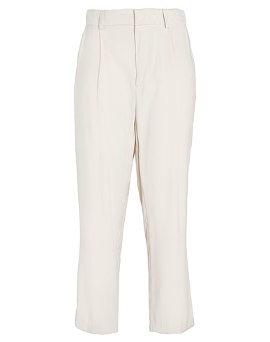 SOALLURE Casual trouser Cream 100% Viscose